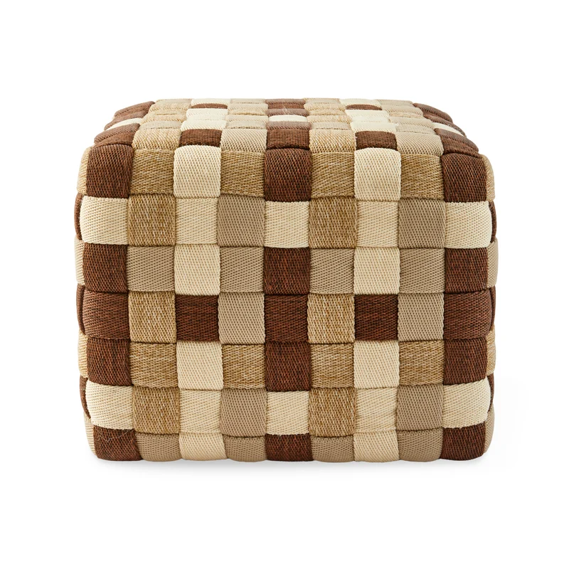 Outdoor Sitzpouf BRAIDED M beige