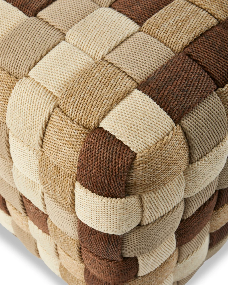 Outdoor Sitzpouf BRAIDED M beige