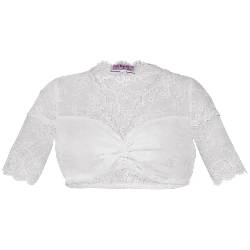 MarJo Bluse Eiza Finja Halbarm Weiß