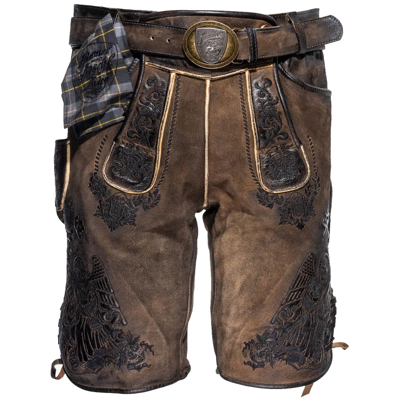 Himmel Arsch und Zwirn Lederhose St. Virtus Rustik Panther Schwarz