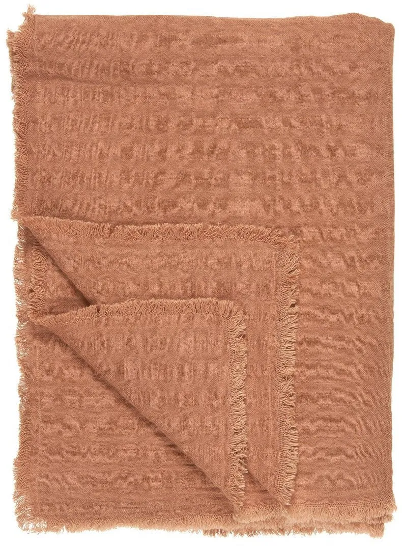 Plaid doppelt gewebt ZIEGEL | Decke 130x170 cm | Baumwolle | Ib Laursen