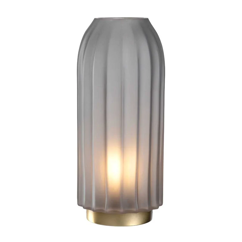 LED Lampe SILENZIO 28 cm grau satiniert