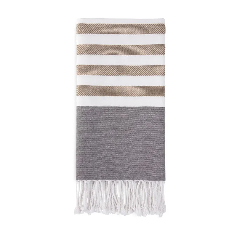 Tuch black Hamam FOUTA SUNSHADE HAPPINESS | 100x180 cm | Walra