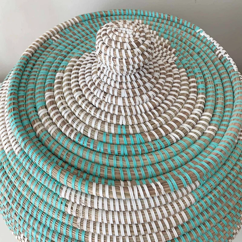 Ethno Korb "Nairobi" Aqua