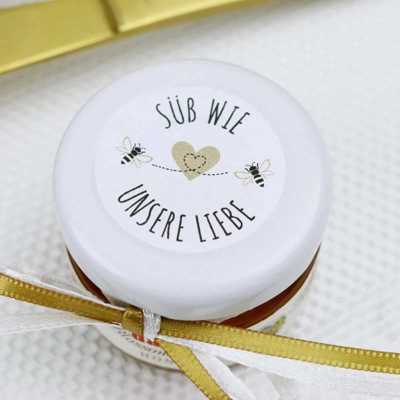 Aufkleber Bienenhonig Süß wie unsere Liebe (24 Stück)