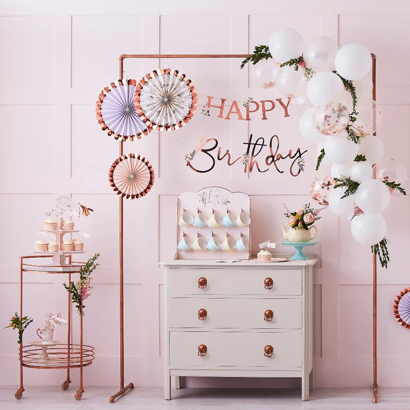 Girlande Happy Birthday floral