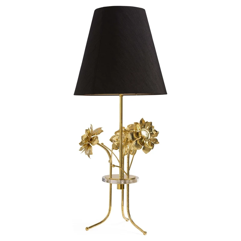 Tischlampe BRASS FLOWER gold