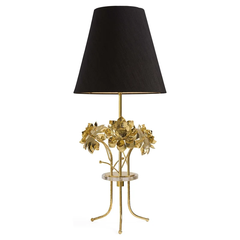 Tischlampe BRASS FLOWER gold