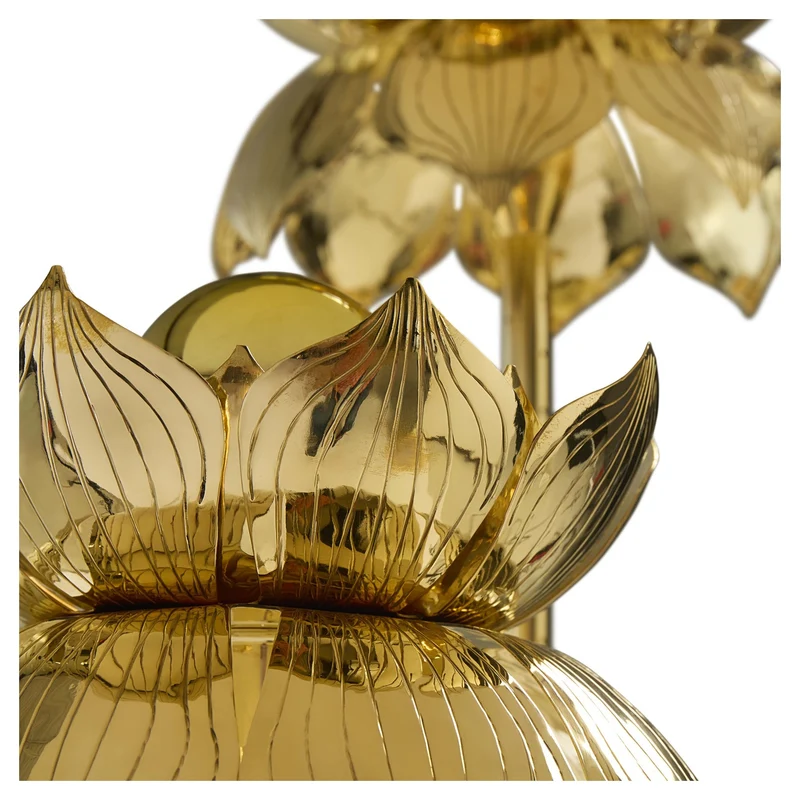 Stehlampe BRASS FLOWER gold