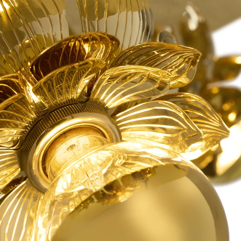 Deckenlampe BRASS FLOWER gold