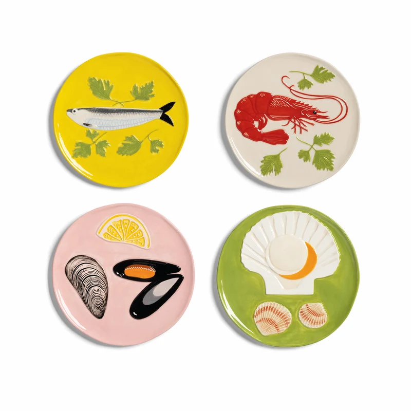 PLATE DE LA MER 4er-Set ø 16cm