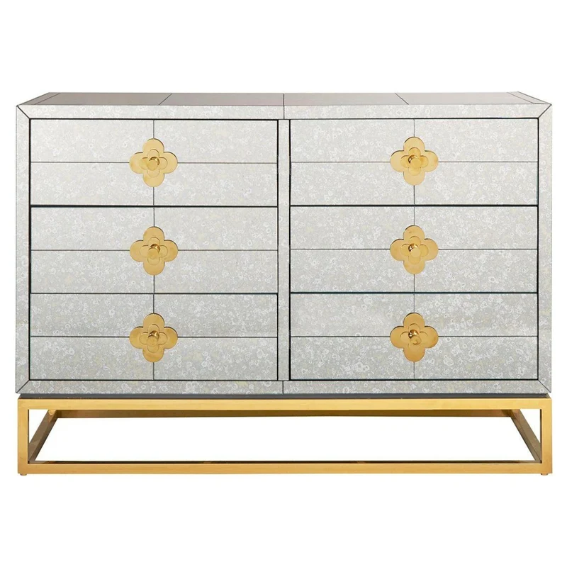 Kommode DELPHINE SIX-DRAWER silber