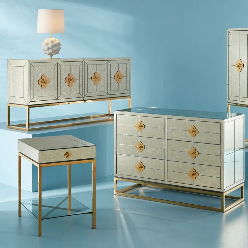 Kommode DELPHINE SIX-DRAWER silber