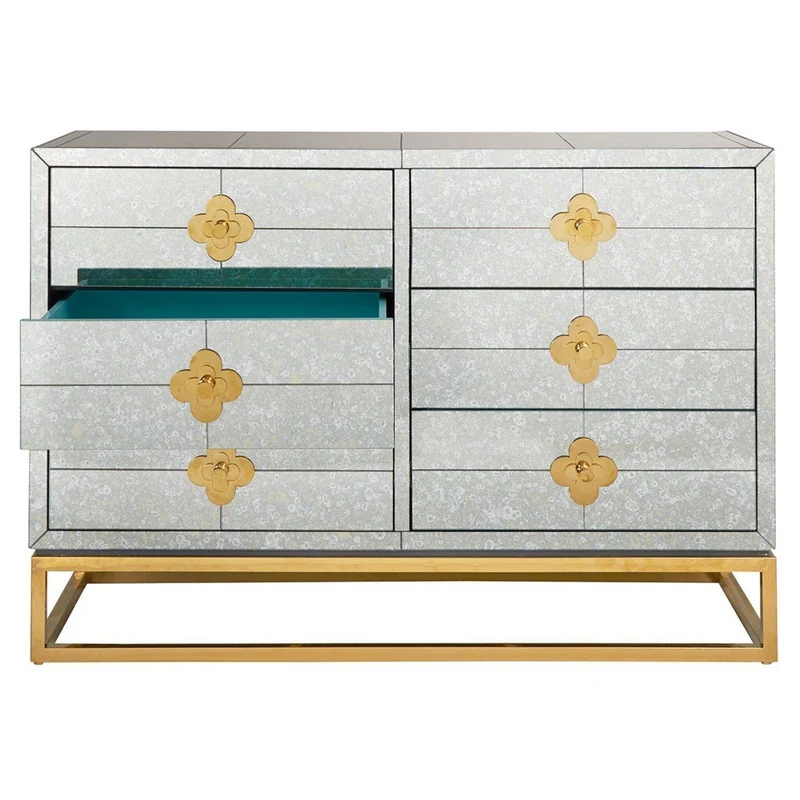 Kommode DELPHINE SIX-DRAWER silber