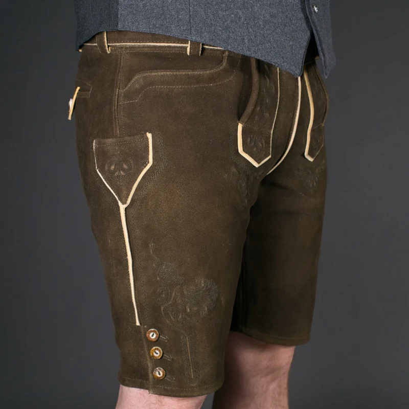Datschi Trachten Lederhose Fonsi Sämisch Braun