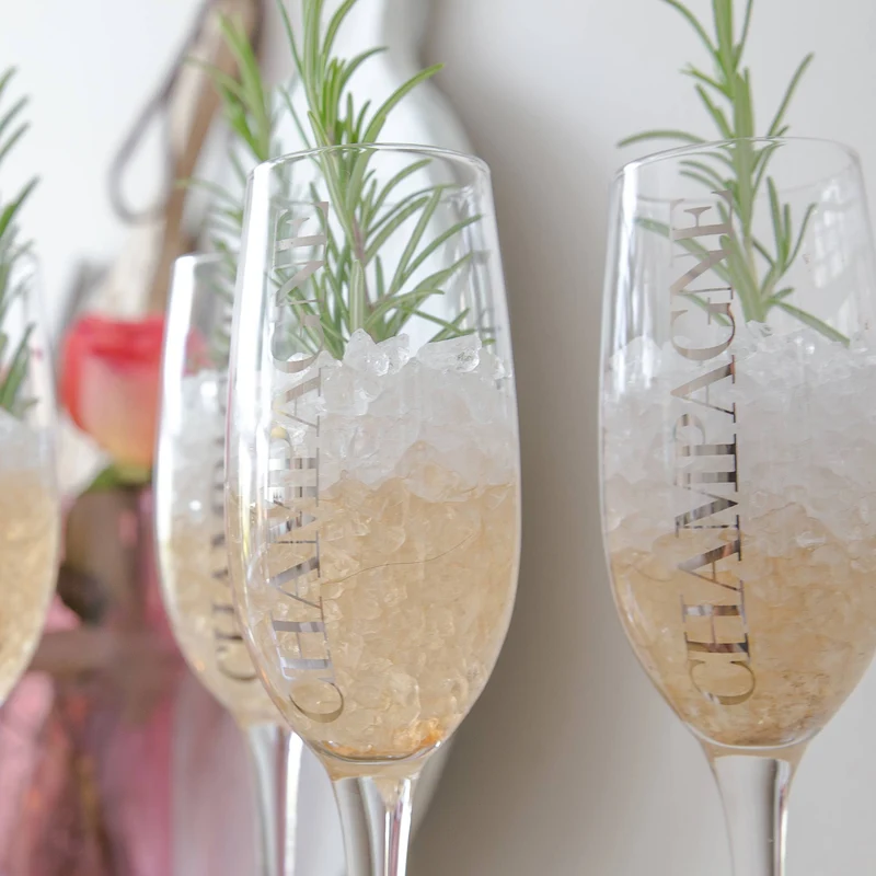 Sekt-Glas in Silber 6-er Set
