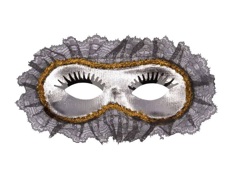 Spitzen Augenmaske Venezia - Silber