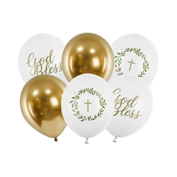 Luftballon Mix Kommunion, Konfirmation, Taufe (6 Stück)