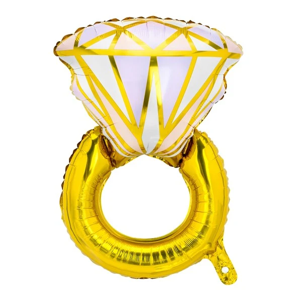 Folienballon Diamant Ring gold