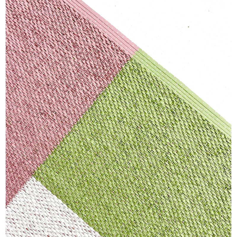 In- & Outdoor Teppich Color Block Kiwi Pink 70 × 200cm