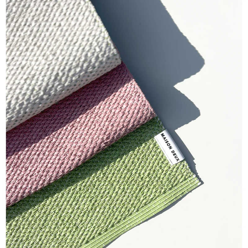 In- & Outdoor Teppich Color Block Kiwi Pink 70 × 150cm