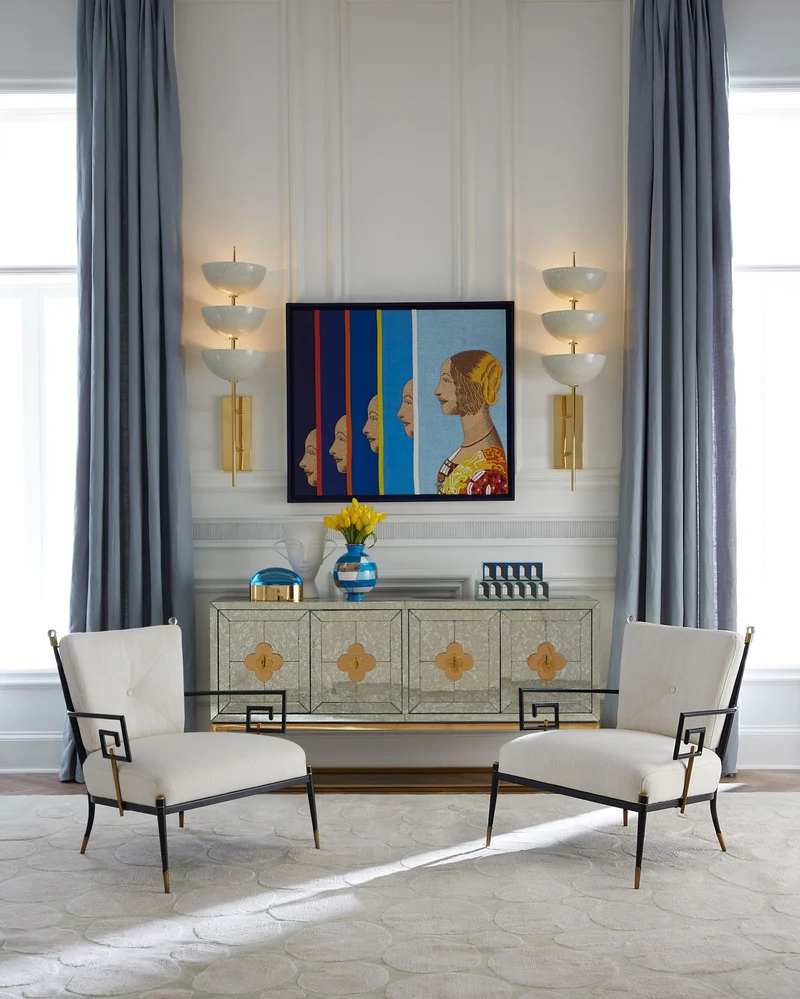 Kommode DELPHINE CREDENZA silber