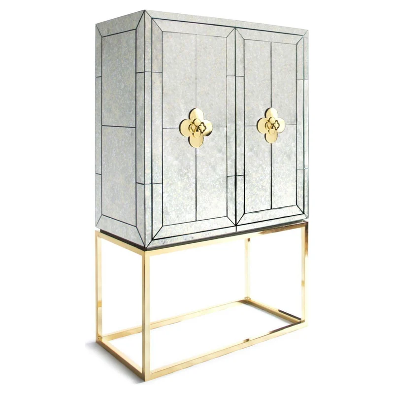 Barschrank DELPHINE silber