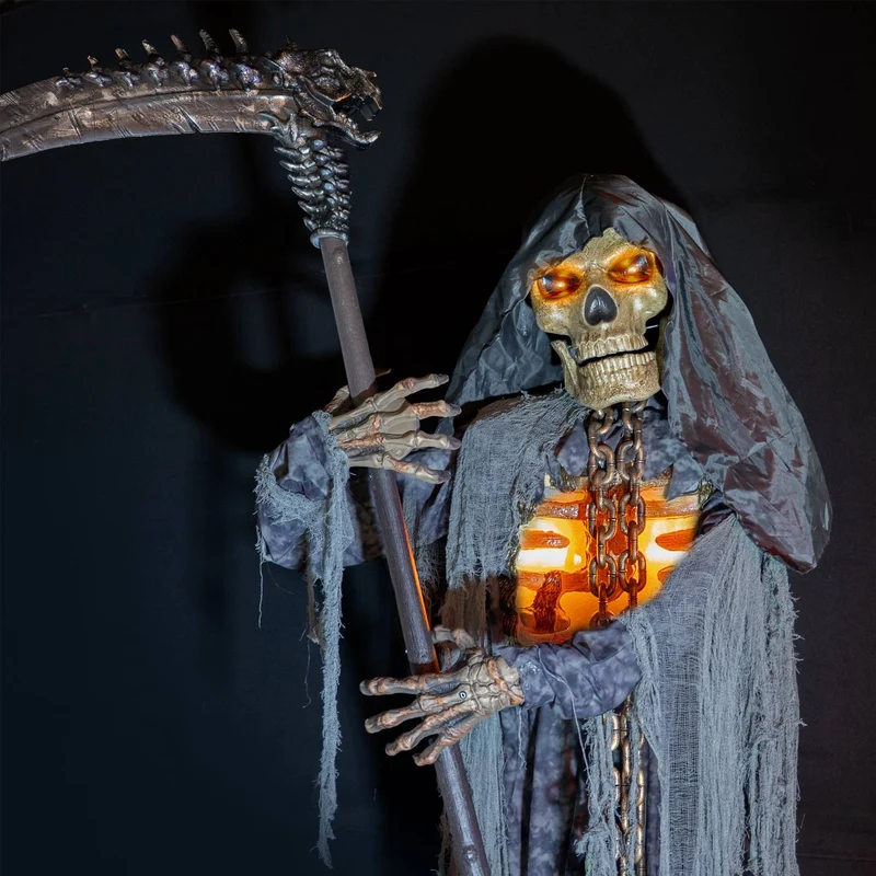 Halloween Standfigur "XXL Sensenmann" - Animatronic Outdoor geeignet | 300 cm