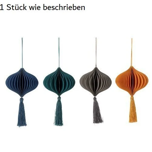 Honeycomb MILAY Onion mit Quaste GRAU 17x9,5 cm mit Magnet BLOOMINGVILLE
