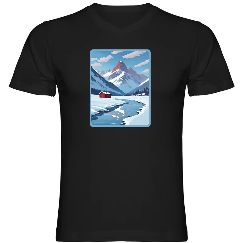 Home is where the Snow is Herren Tshirt V-Ausschnitt