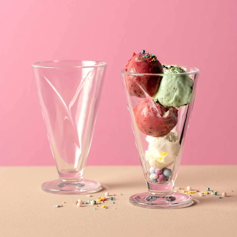 Eisbecher aus Glas CONO 360 ml 4er-Set