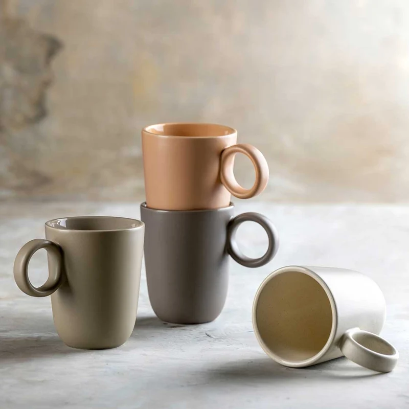 Keramiktasse ROMA 400 ml beige 6er-Set