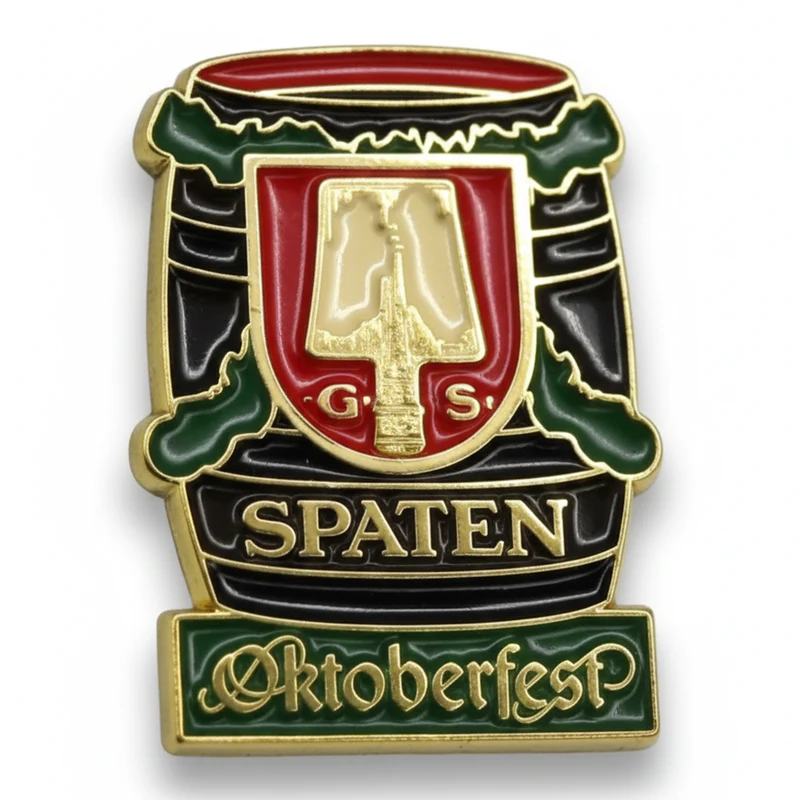 Anstecker Oktoberfest™ Pin Spaten Fass