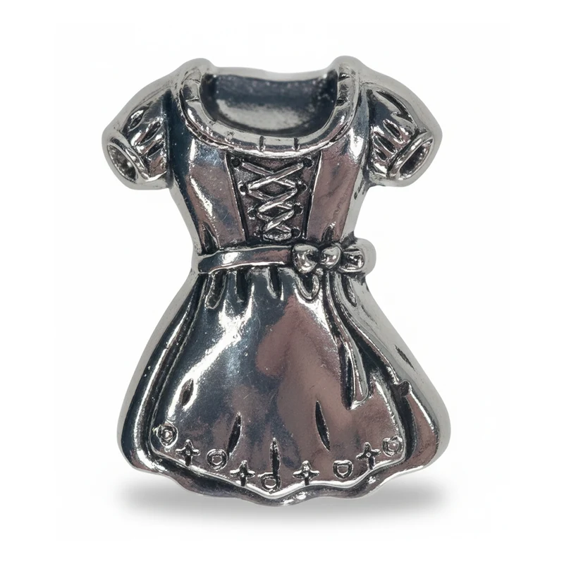Anstecker Dirndl Silber