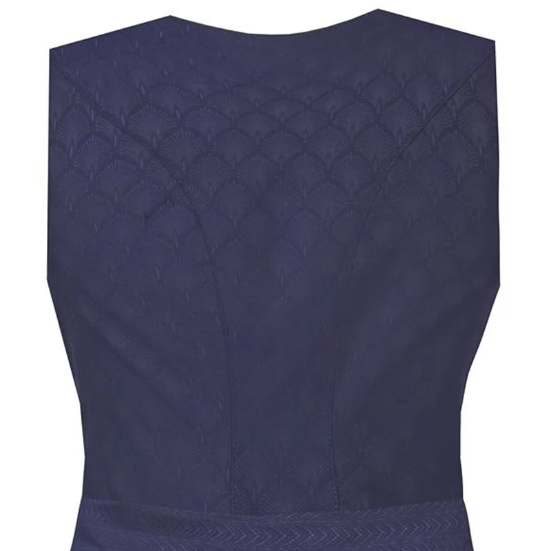 MarJo Dirndl Otterfing Marine Blau Gerader Ausschnitt 75cm