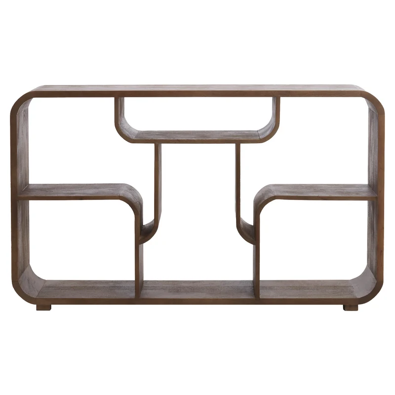 Sideboard LABARE grau-dunkelbraun 140x30x82cm