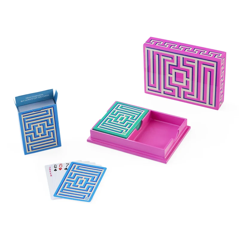 Karten-Set LABYRINTH pink