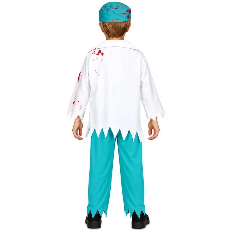 Halloween Kinderkostüm ""Skelett Zombie Chirurg" | 5-tlg.