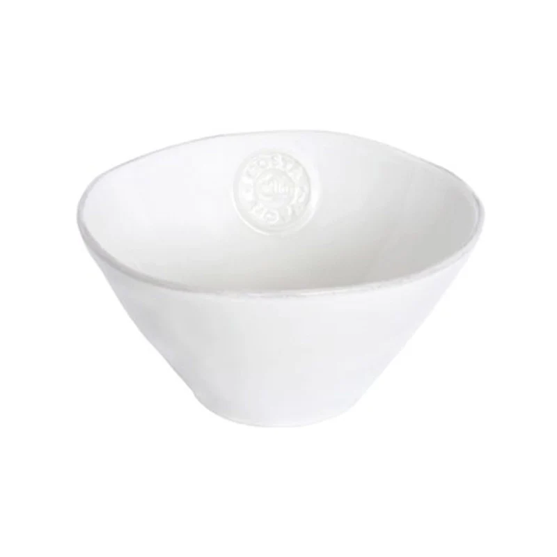 6-er Set Schüssel aus Steingut in Weiß 15 cm "Porto"