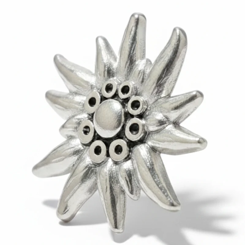 Anstecker Edelweiss silber Groß