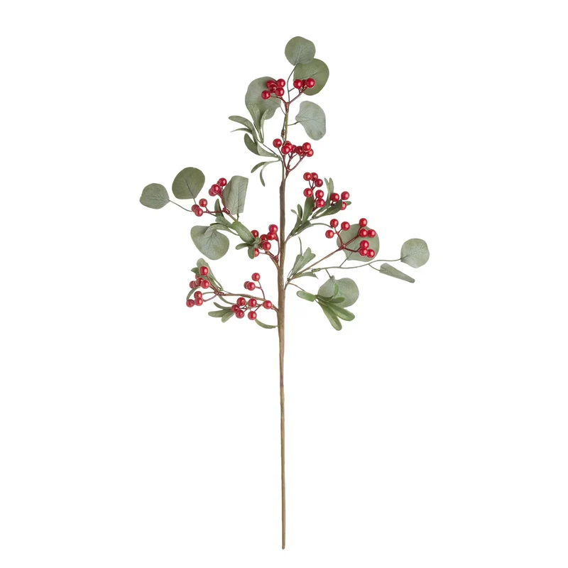FLORISTA Kunstzweig Beeren & Eukalyptus