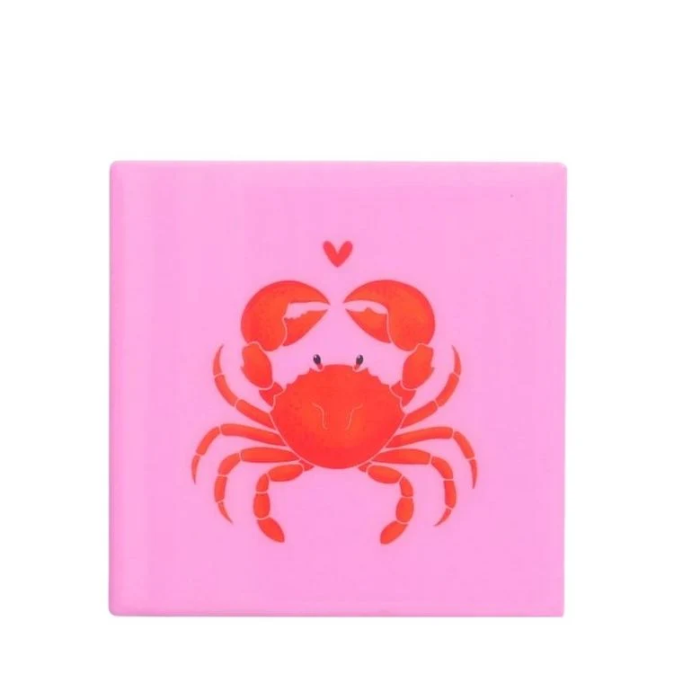 Love Tiles Untersetzer Krabbe rosa