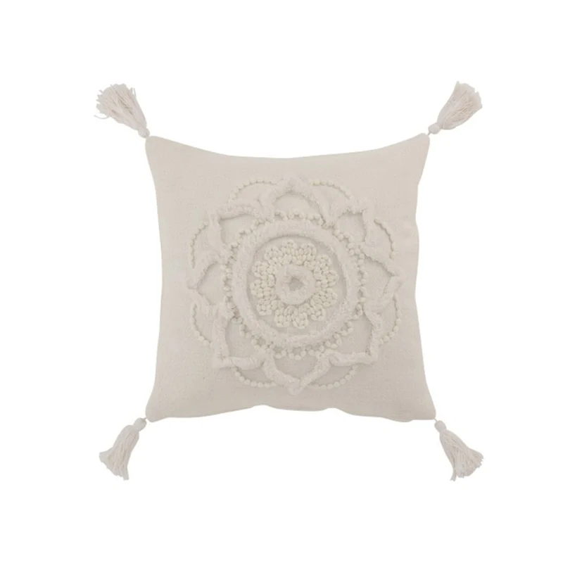 Boho Kissen in Weiss "Capri"