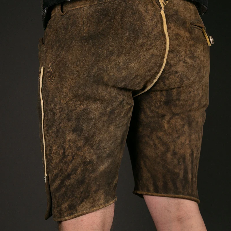 Beckert Lederhose Imst Manufaktur Hirsch sämisch