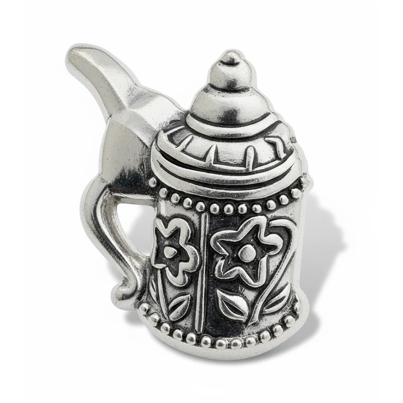 Anstecker Bierkrug Silber