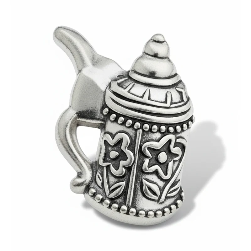 Anstecker Bierkrug Silber