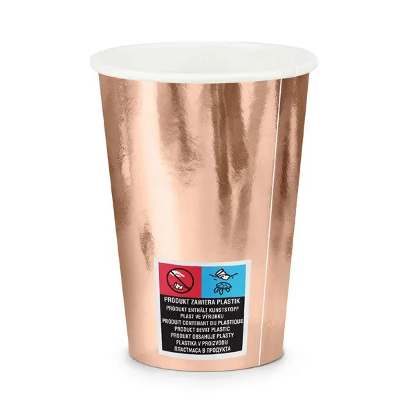 Pappbecher metallic 220ml (6 Stück)