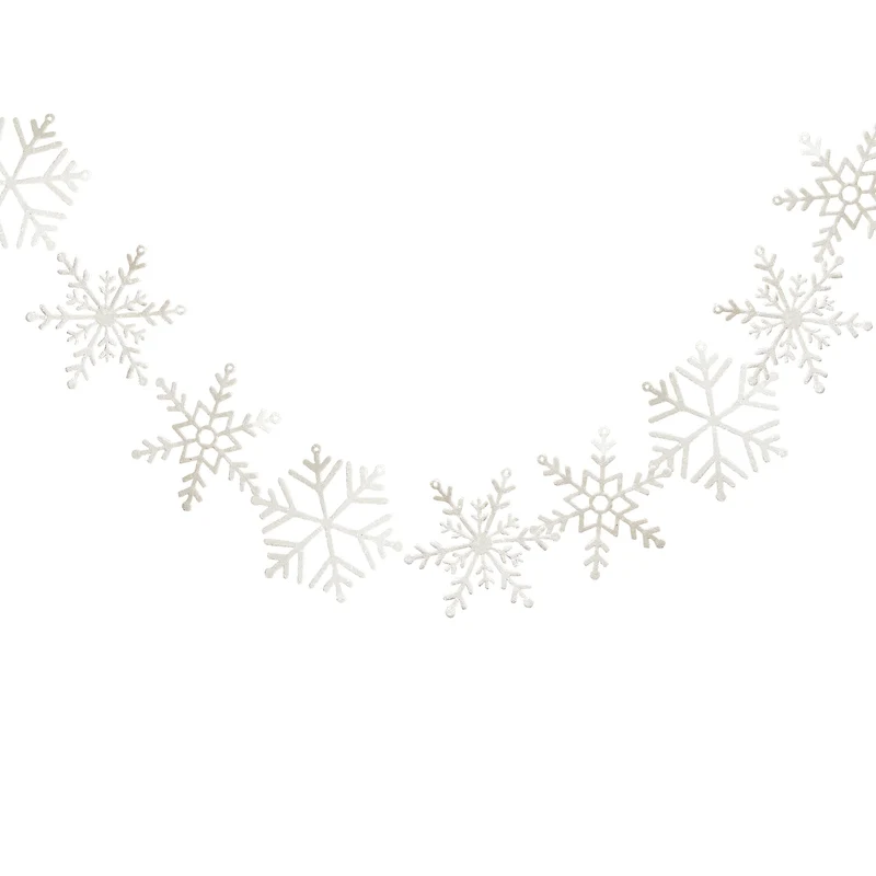 Glitter Girlande Schneeflocke