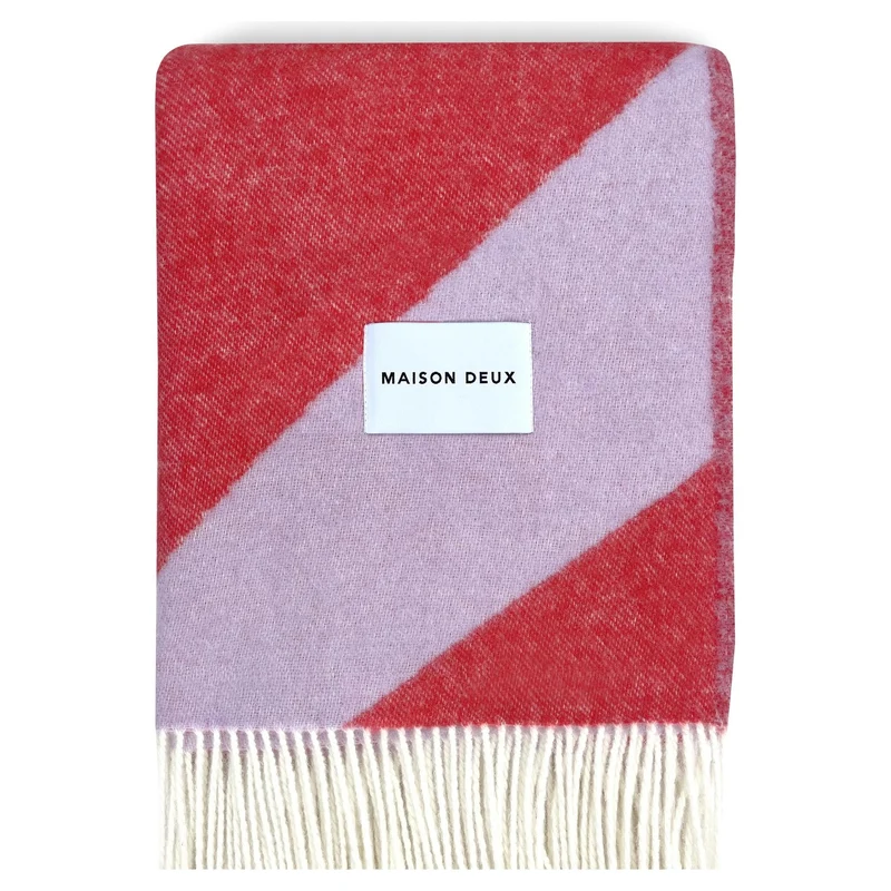 Decke Swirl Lila-Rot