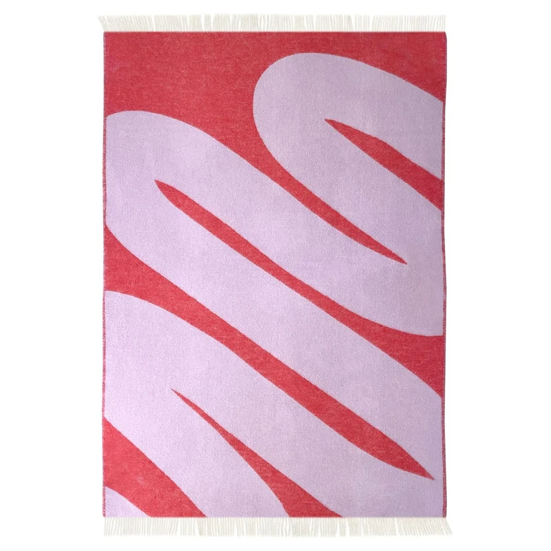 Decke Swirl Lila-Rot